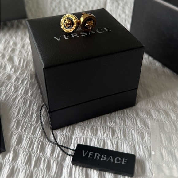 Authentic Versace Medusa Head Stud Earrings - Picture 3 of 15